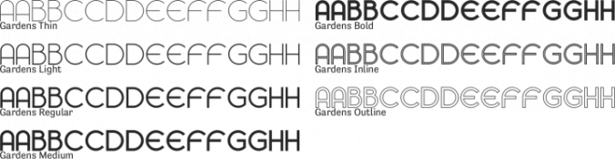 Gardens Font Preview