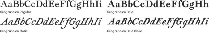 Geographica Font Preview