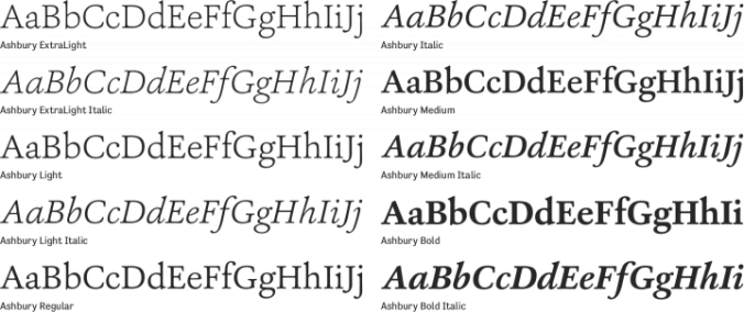 Ashbury Font Preview
