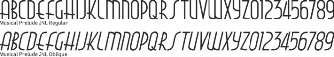Musical Prelude JNL Font Preview