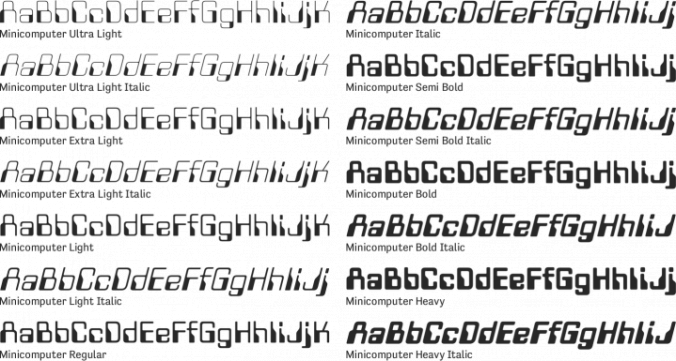 Minicomputer font download