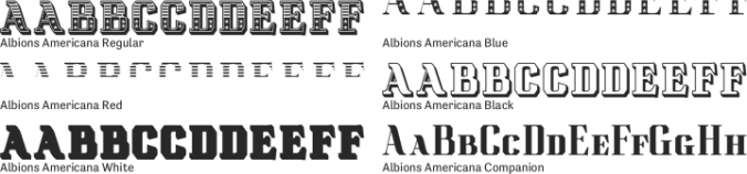 Albions Americana Font Preview