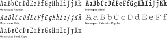 Monospasz Font Preview
