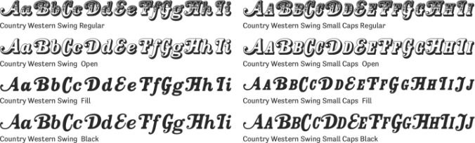 Country Western Swing font download