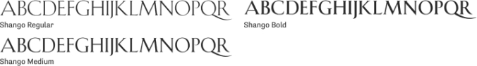 Shango Font Preview