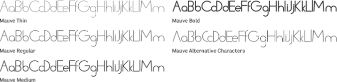 Mauve Font Preview