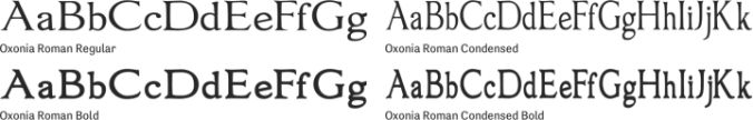 Oxonia Roman Font Preview