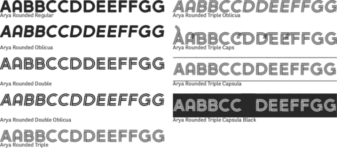 Arya Rounded Font Preview