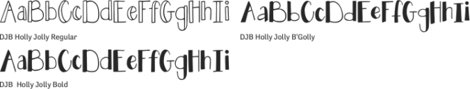 DJB Holly Jolly Font Preview