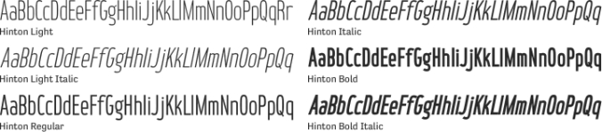 Hinton Font Preview