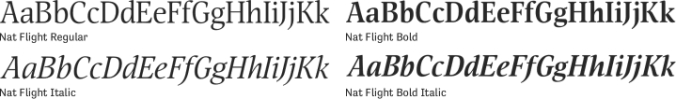 Nat Flight Font Preview
