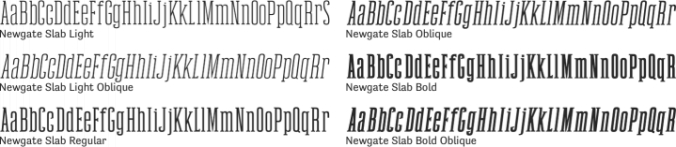 Newgate Slab Font Preview