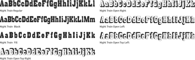 Night Train Black Font Preview
