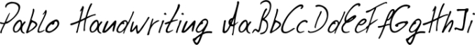 Pablo Handwriting Font Preview