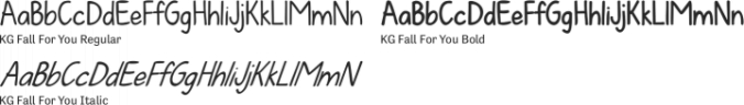 KG Fall For You Font Preview