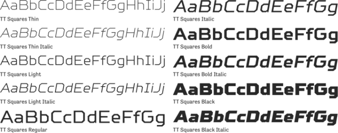 TT Squares Font Preview