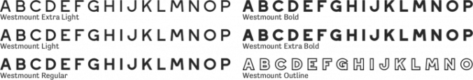 Westmount Font Preview