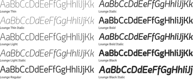 Lounge Font Preview