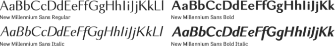 New Millennium Sans Font Preview