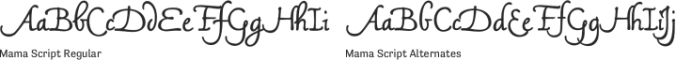 Mama Script Font Preview