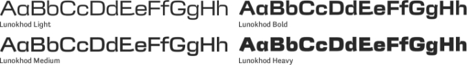 Lunokhod Font Preview