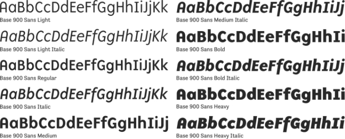 Base 900 Font Preview
