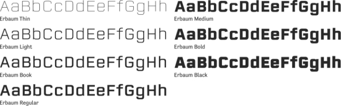 Erbaum Font Preview