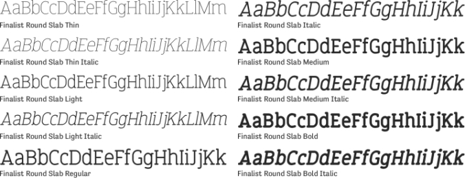 Finalist Round Slab Font Preview