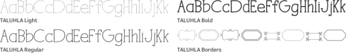 TALUHLA Font Preview