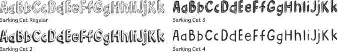 Barking Cat Font Preview