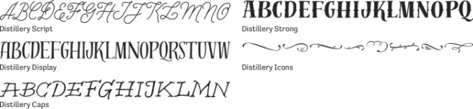 Distillery Font Preview