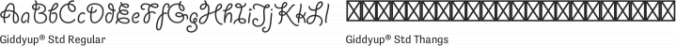 Giddyup Std Font Preview