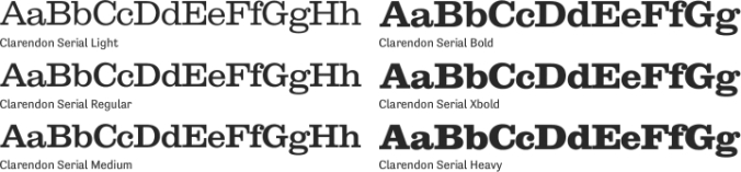 Clarendon Serial Font Preview