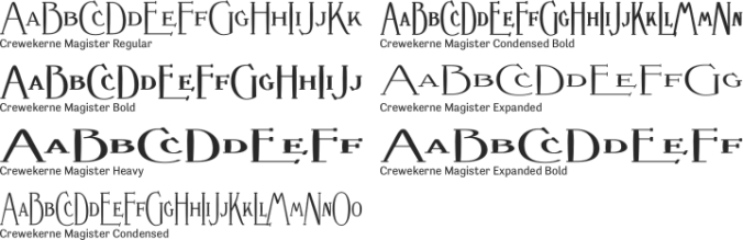 Crewekerne Magister Font Preview