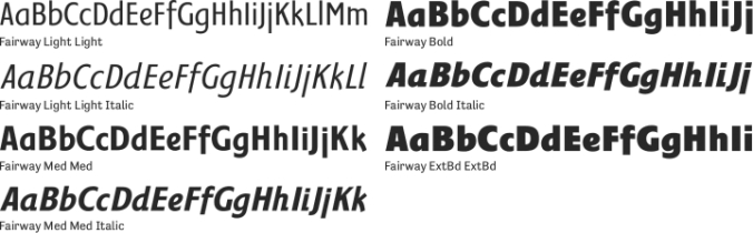 Fairway Font Preview