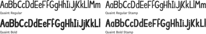 Quaint Font Preview