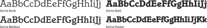 Istria Font Preview