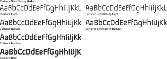 Curiance Font Preview