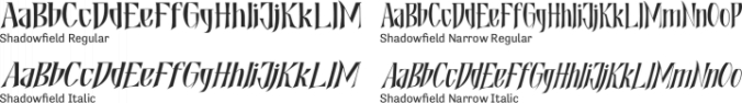 Shadowfield Font Preview
