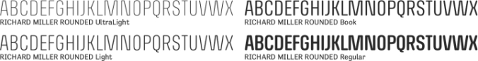 RICHARD MILLER ROUNDED Font Preview
