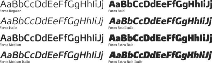 Foros Font Preview