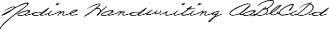Nadine Handwriting Font Preview
