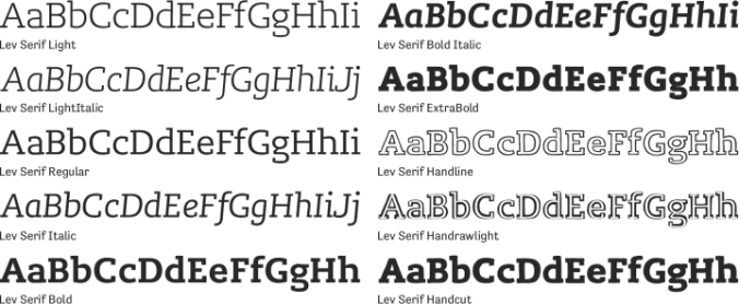 Lev Serif Font Preview