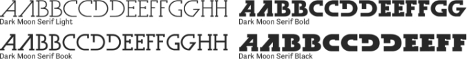 Dark Moon Serif Font Preview