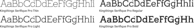 Kingthings Serifique Pro Font Preview