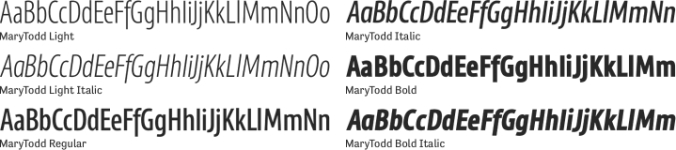 MaryTodd Font Preview