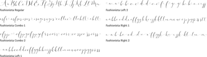 Fashionista Font Preview