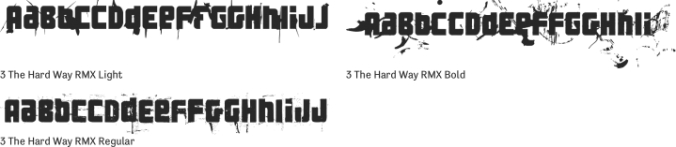 3 The Hard Way RMX Font Preview