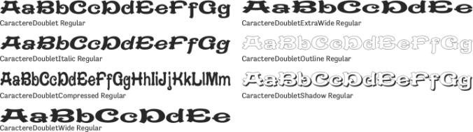 CaractereDoublet Font Preview