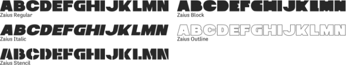 Zaius Font Preview
